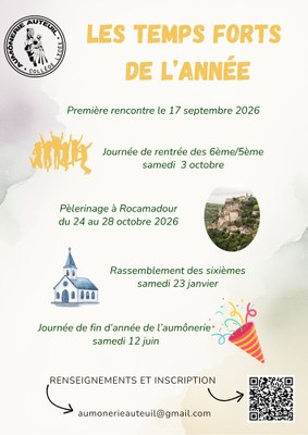 Affiche aumônerie 6ème5ème Année 2026 2027(1)